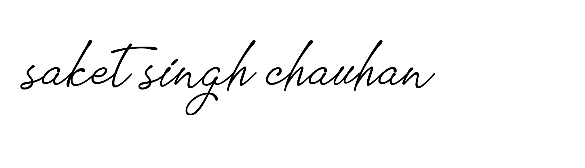 Signature of saket-singh-chauhan-