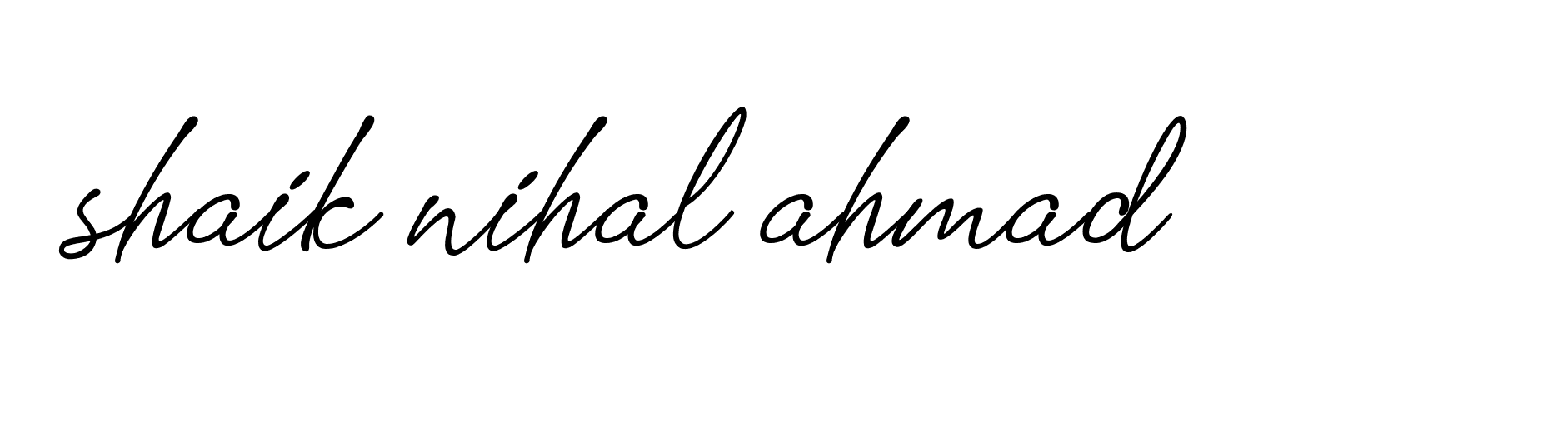 Signature of shaik-nihal-ahmad