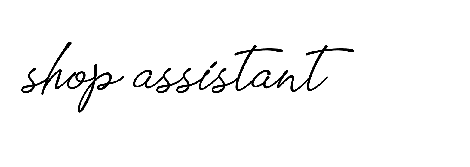 Signature of shop-assistant