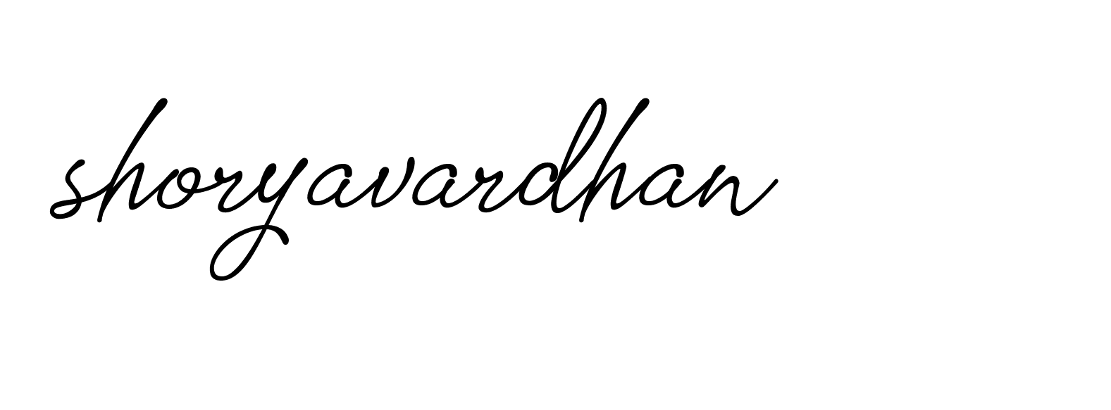 Signature of shoryavardhan