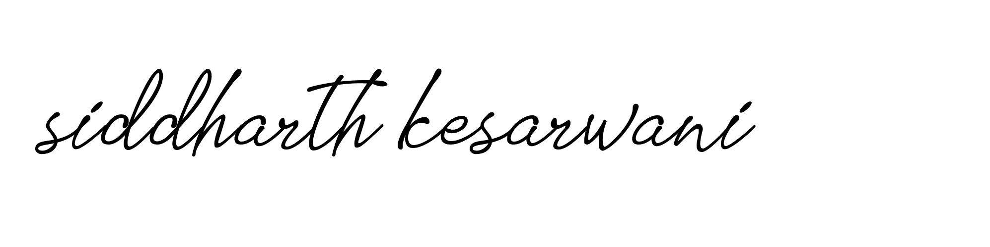 Signature of siddharth-kesarwani