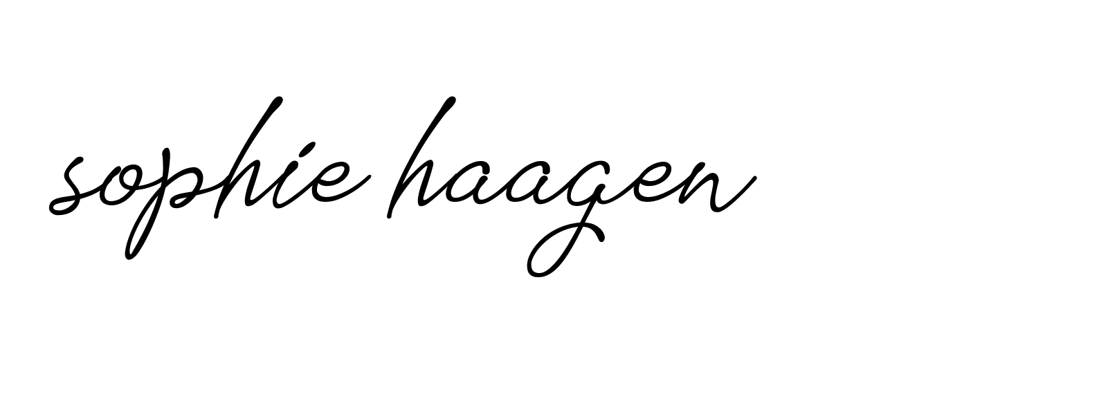 Signature of sophie-haagen-