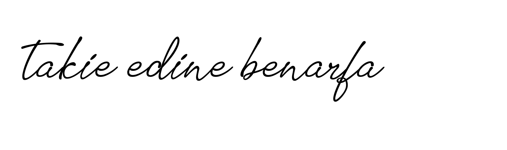 Signature of takie-edine-benarfa