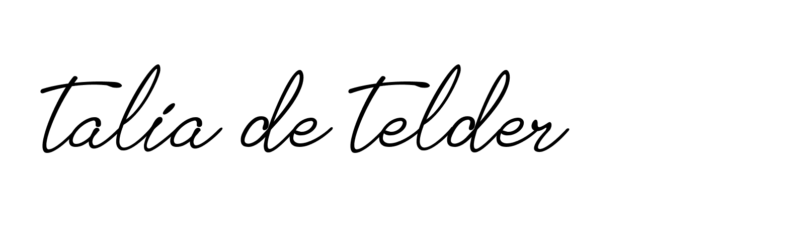 Signature of talia-de-telder