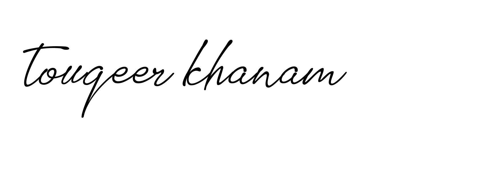 Signature of touqeer-khanam-