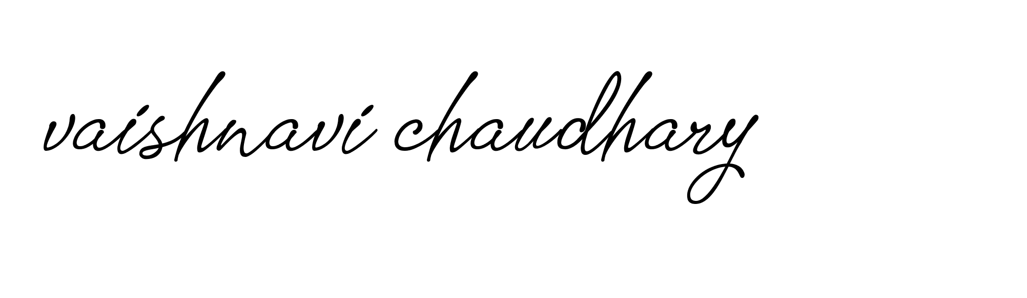 Signature of vaishnavi-chaudhary-