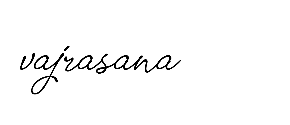 Signature of vajrasana