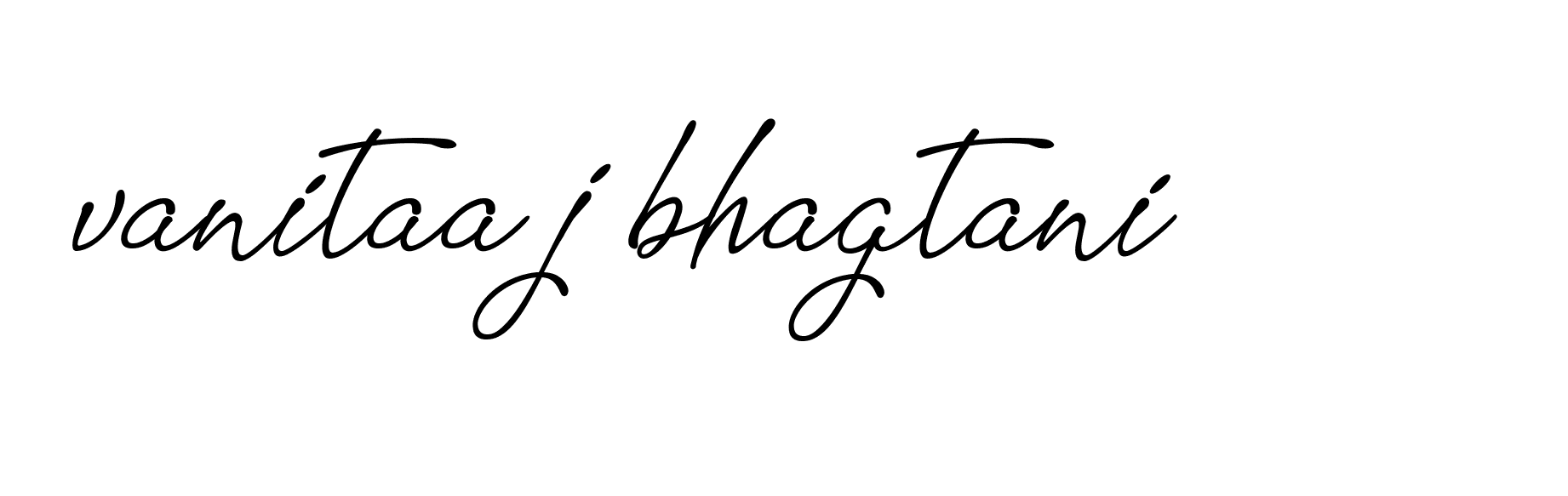 Signature of vanitaa-j-bhagtani