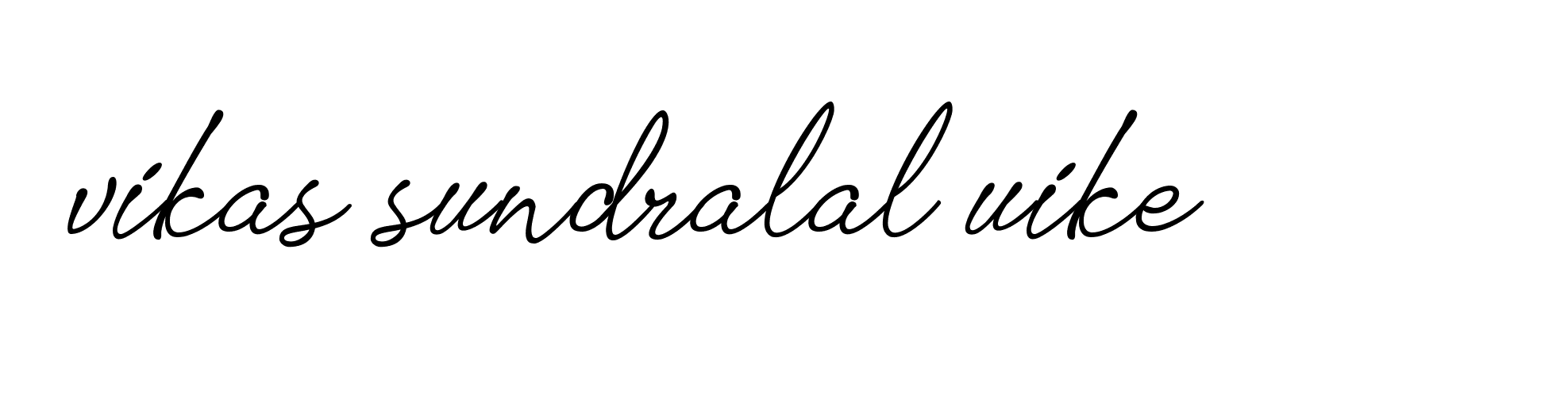 Signature of vikas-sundralal-uike