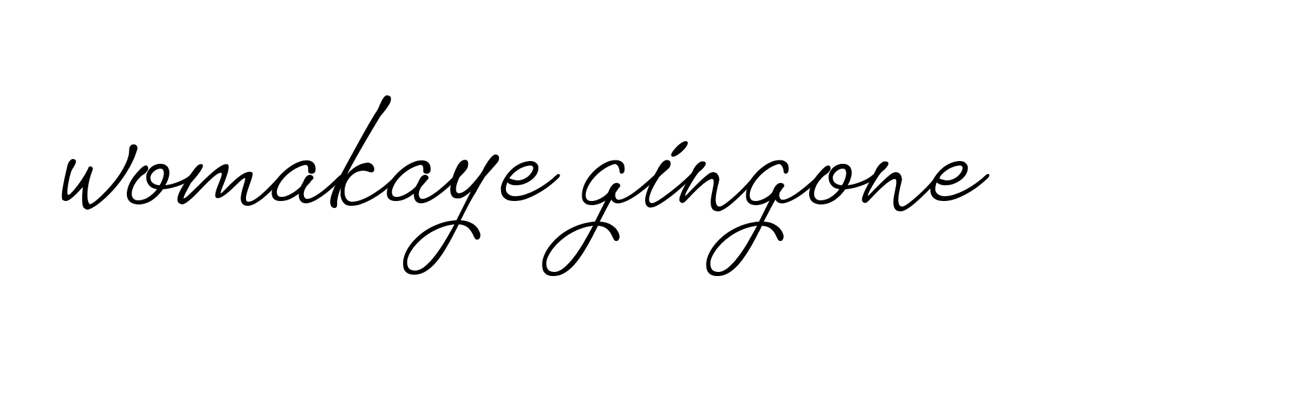 Signature of womakaye-gingone