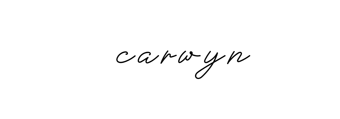 Signature of -----------carwyn