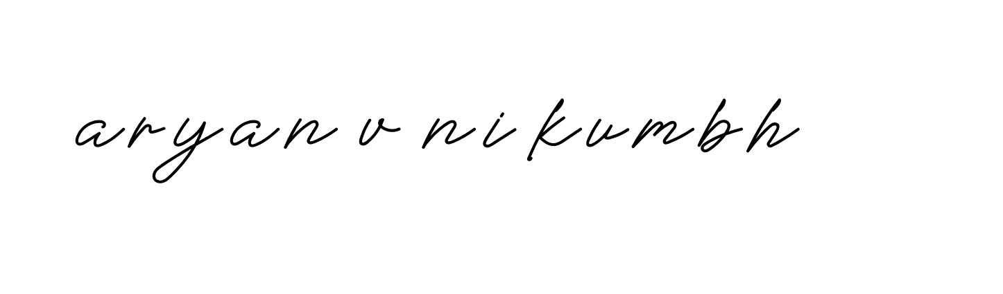 Signature of aryan-v-nikumbh