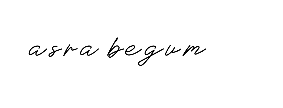 Signature of asra-begum