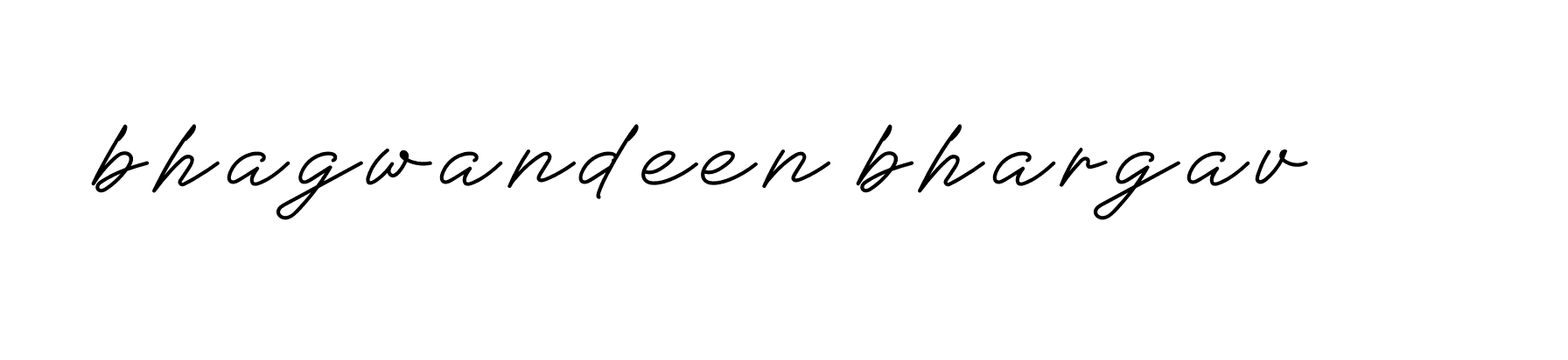 Signature of bhagwandeen-bhargav