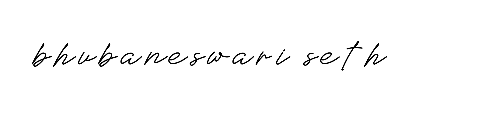 Signature of bhubaneswari-seth