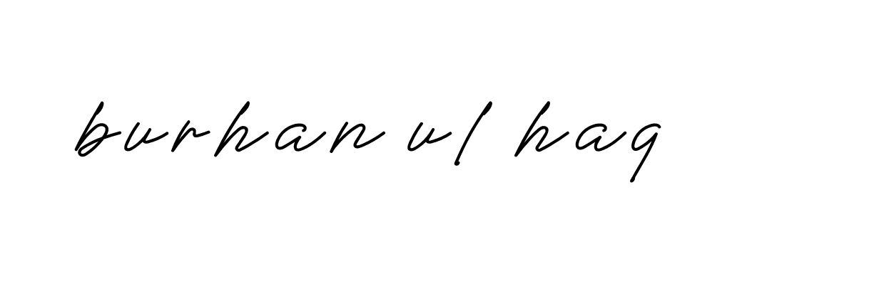 Signature of burhan-ul-haq