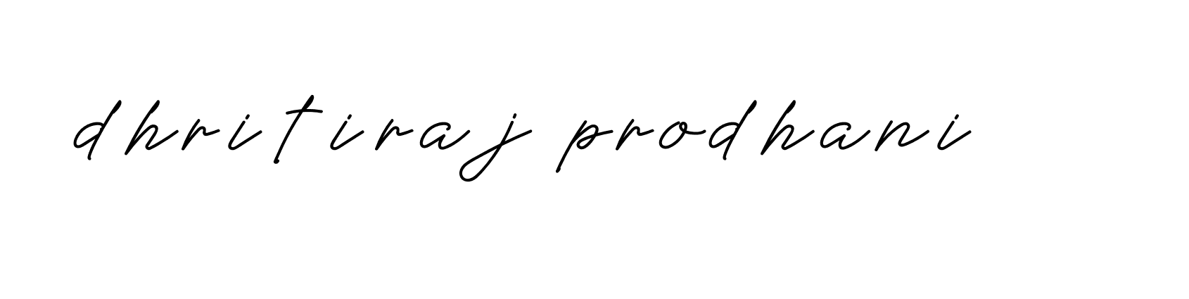 Signature of dhritiraj-prodhani