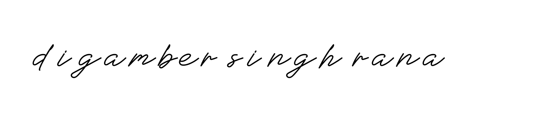 Signature of digamber-singh-rana