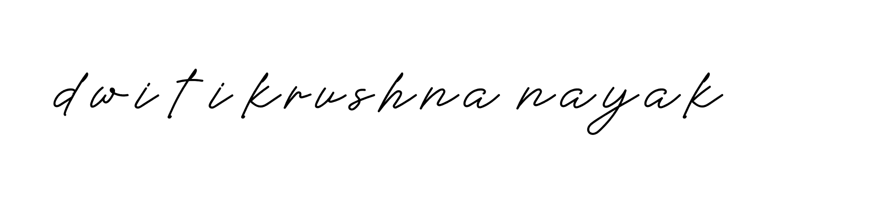 Signature of dwitikrushna-nayak