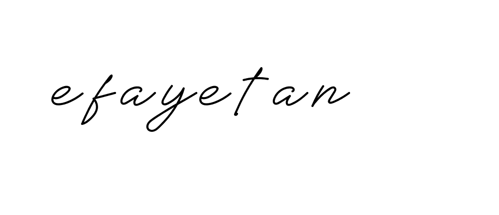 Signature of efayetan