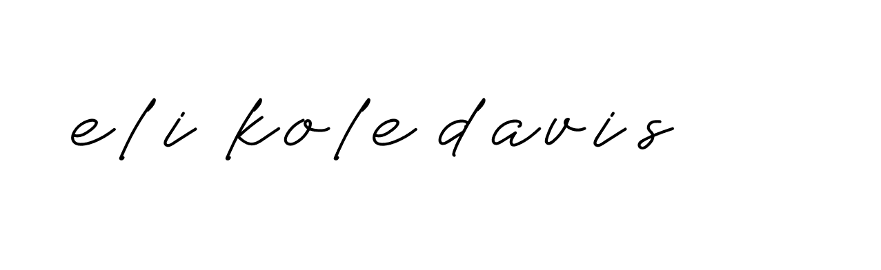 Signature of eli-kole-davis