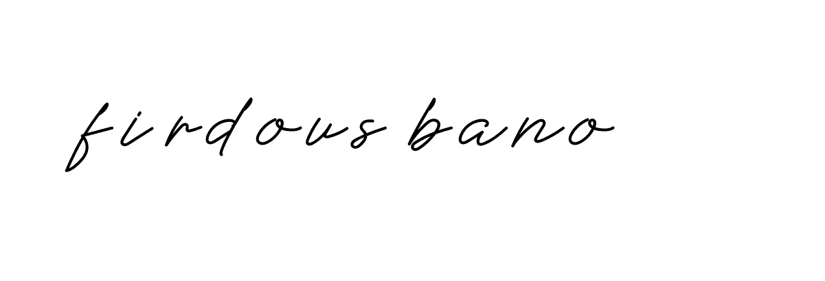 Signature of firdous-bano