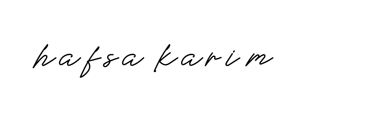 Signature of hafsa-karim