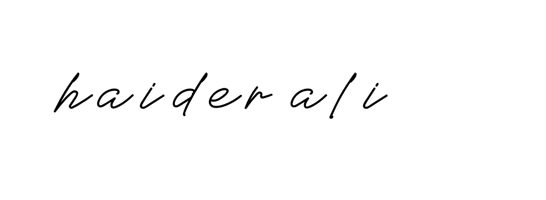 Signature of haider-ali