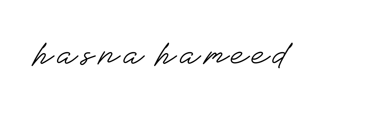 Signature of hasna-hameed