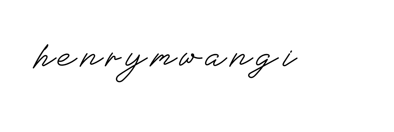 Signature of henrymwangi