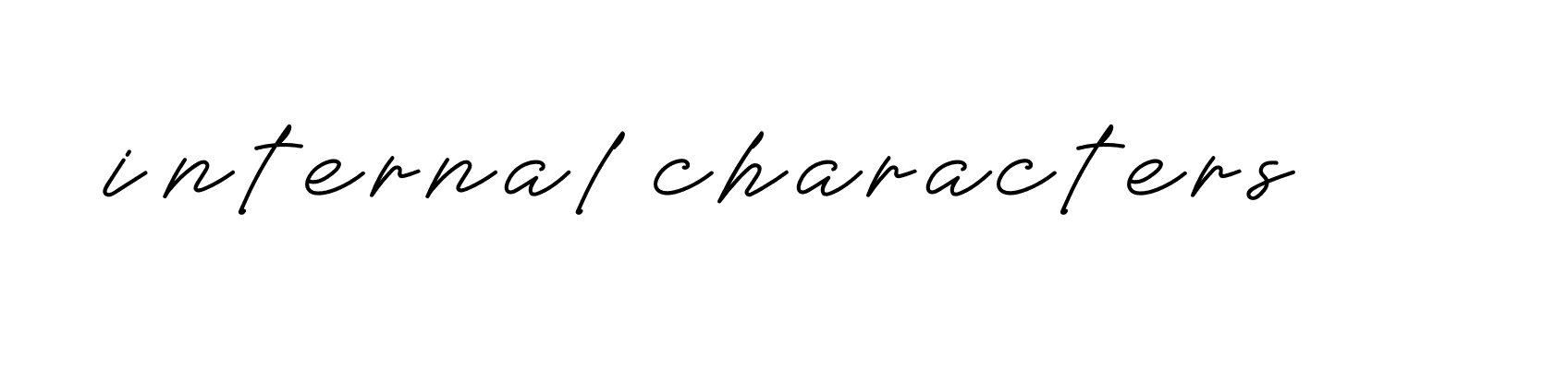 Signature of internal-characters