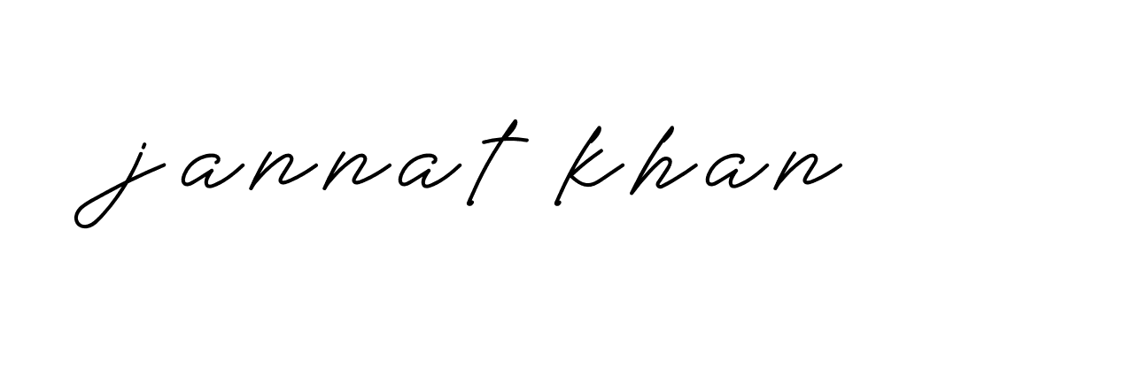 Signature of jannat-khan