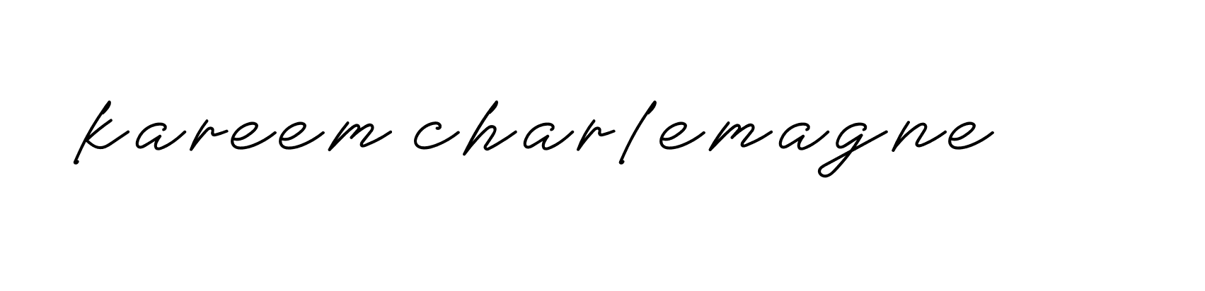 Signature of kareem-charlemagne