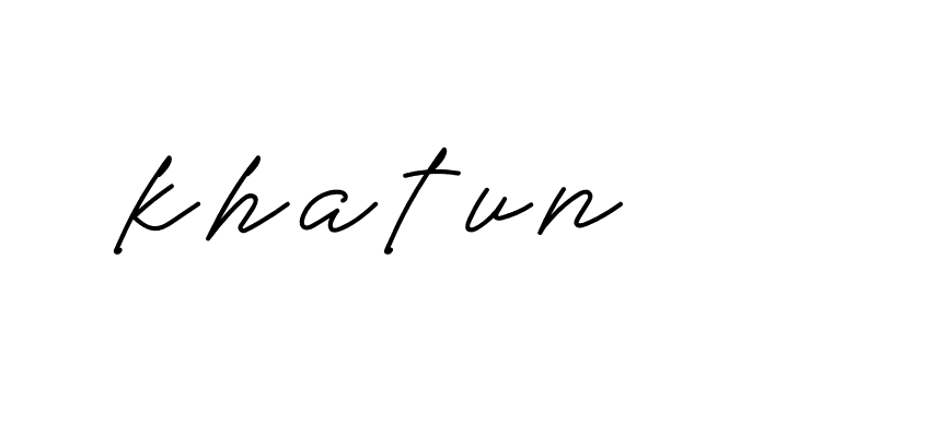 Signature of khatun