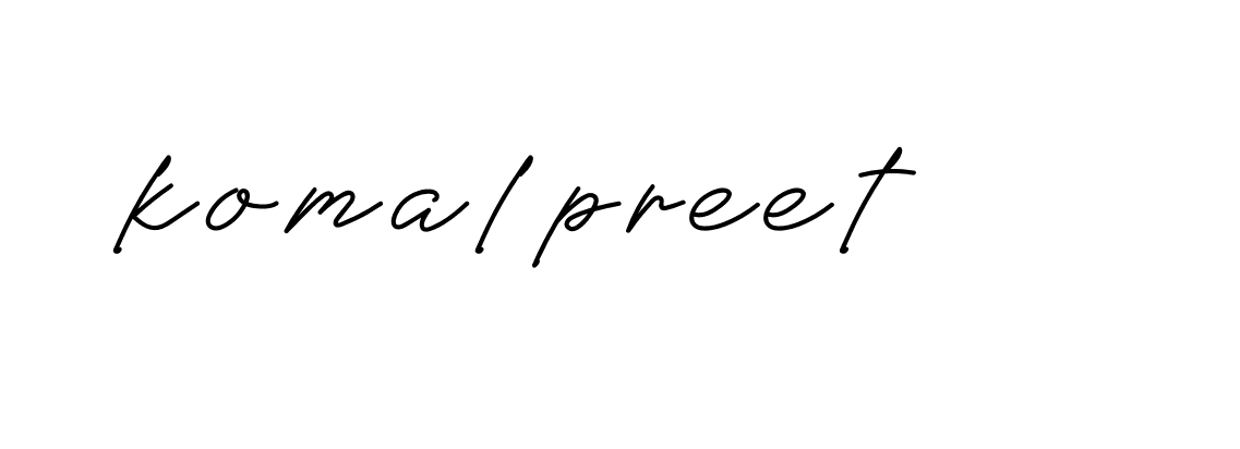 Signature of komalpreet