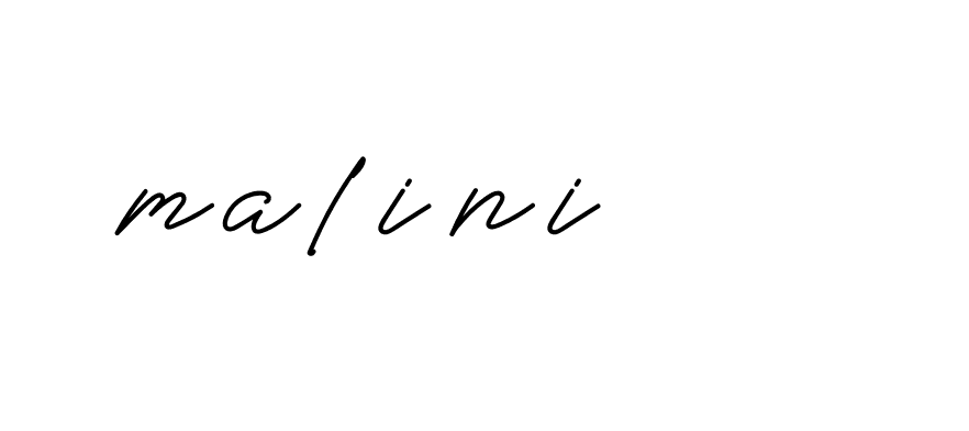 Signature of malini-