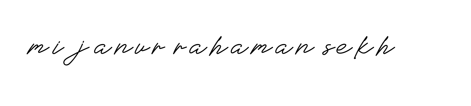 Signature of mijanur-rahaman-sekh