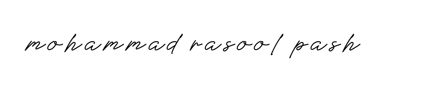 Signature of mohammad-rasool-pash