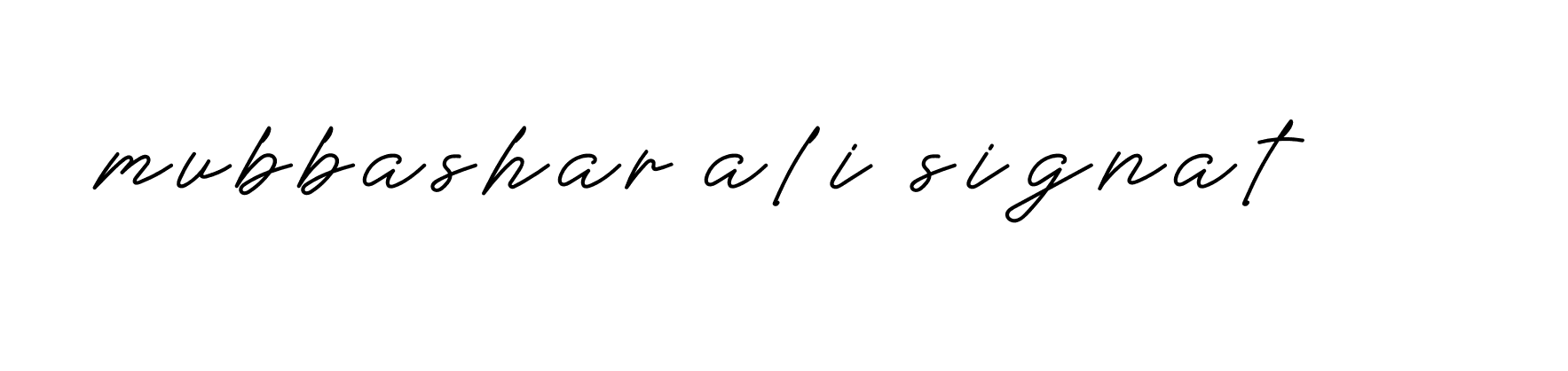 Signature of mubbashar-ali-signat