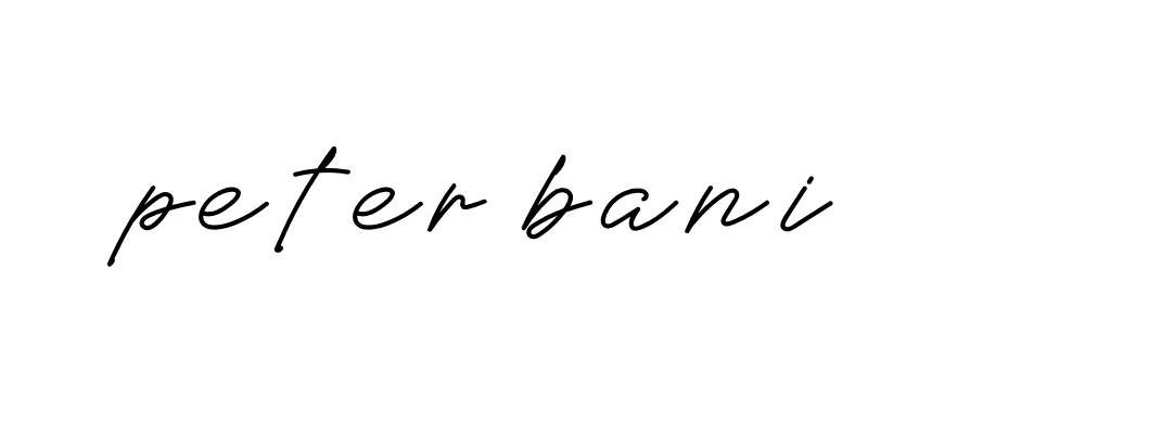 Signature of peter-bani