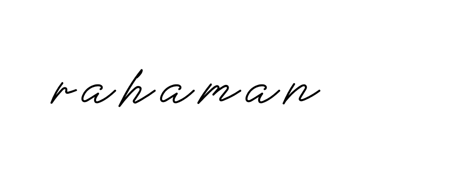 Signature of rahaman