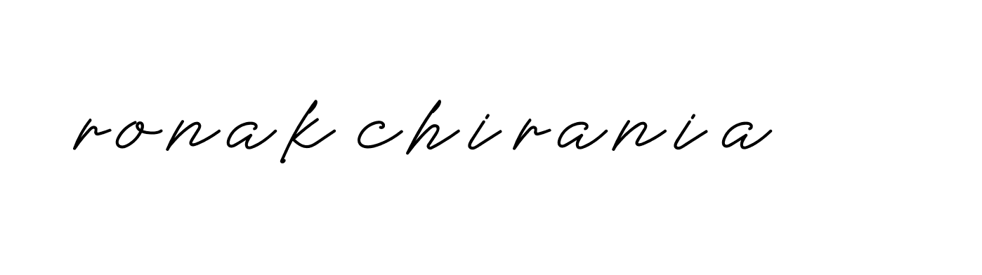 Signature of ronak-chirania