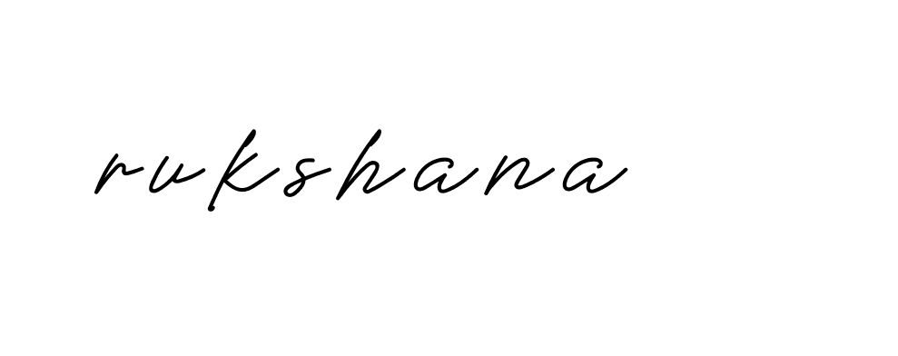 Signature of rukshana