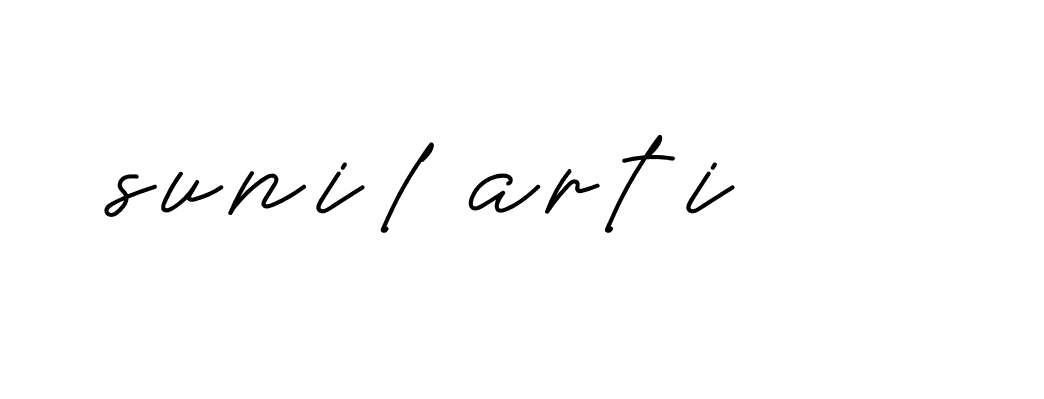 Signature of sunil-arti