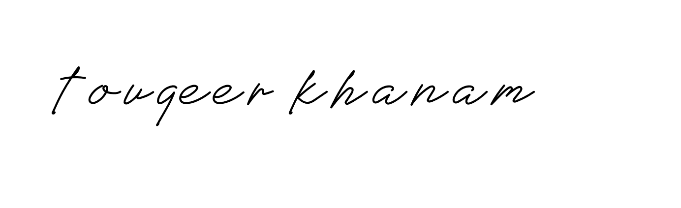 Signature of touqeer-khanam