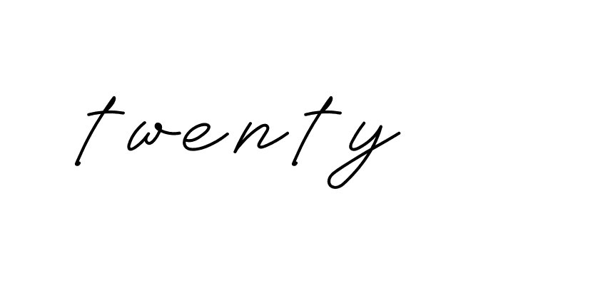 Signature of twenty