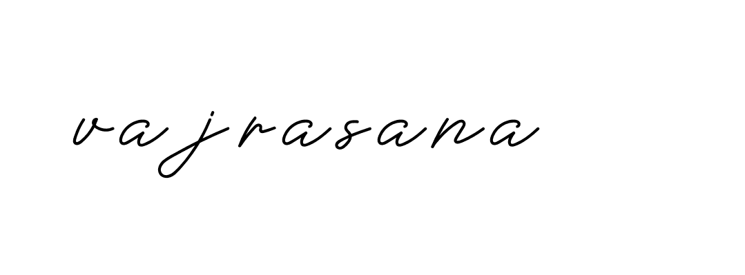 Signature of vajrasana