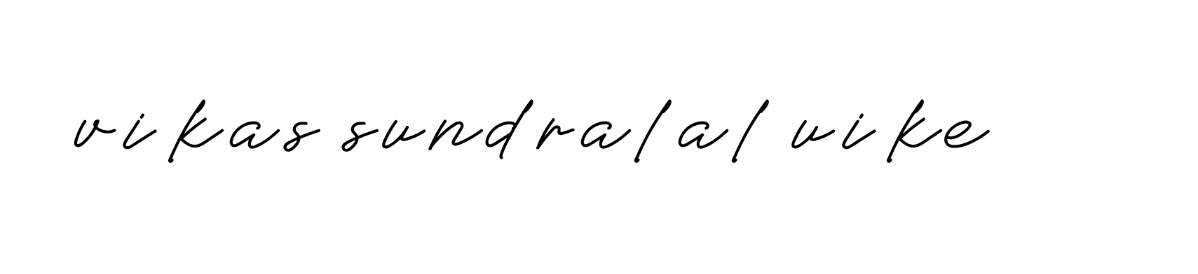 Signature of vikas-sundralal-uike