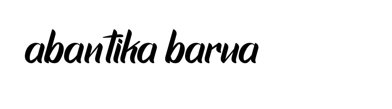 Signature of abantika-barua-