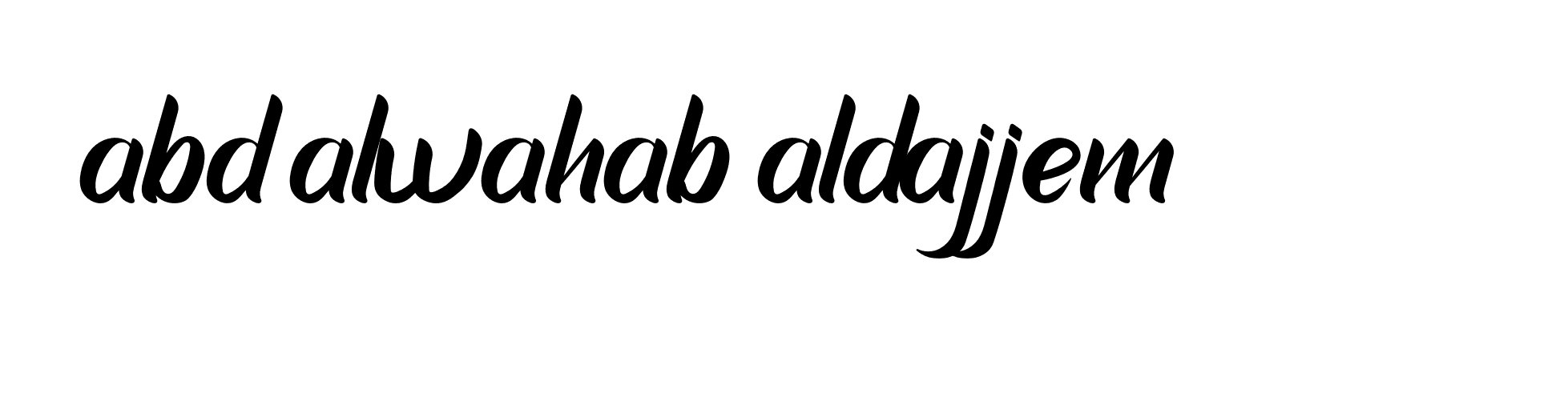 Signature of abd-alwahab-aldajjem